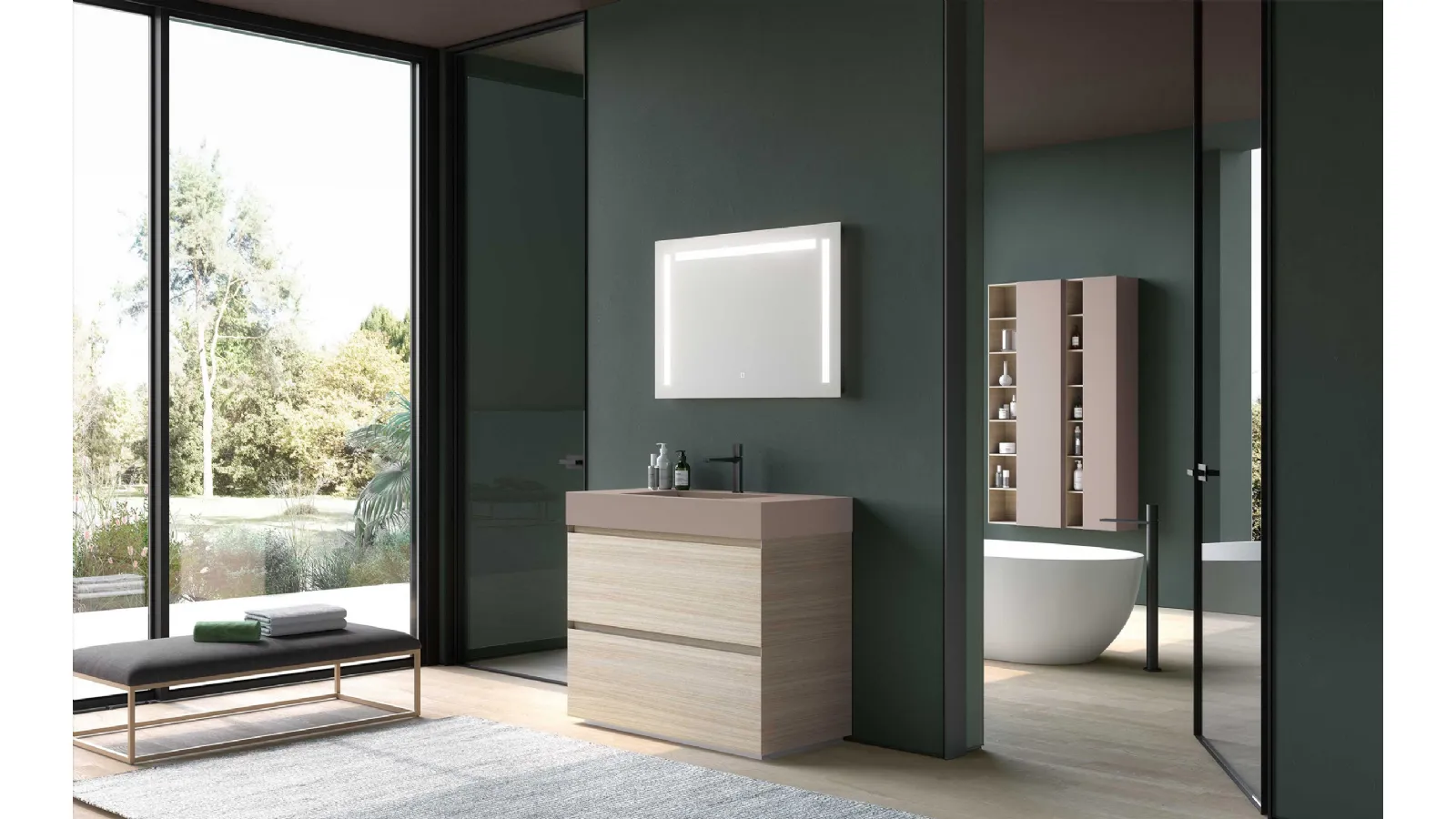 Bathroom furniture Block System Syntesi Box C24 by Baxar