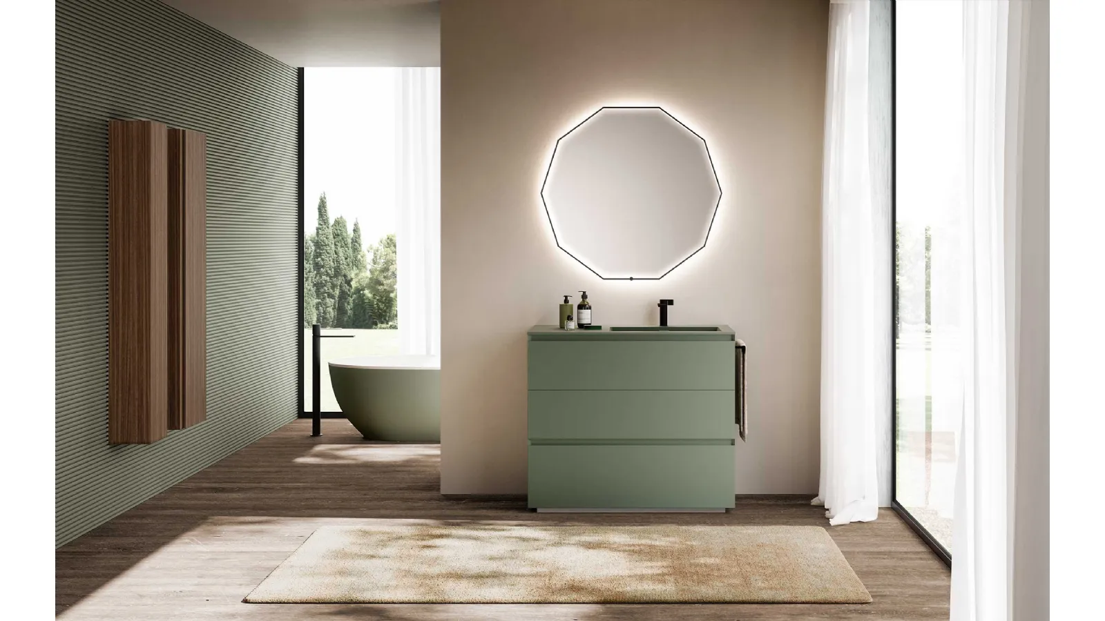 Bathroom furniture Block System Syntesi C22 by Baxar