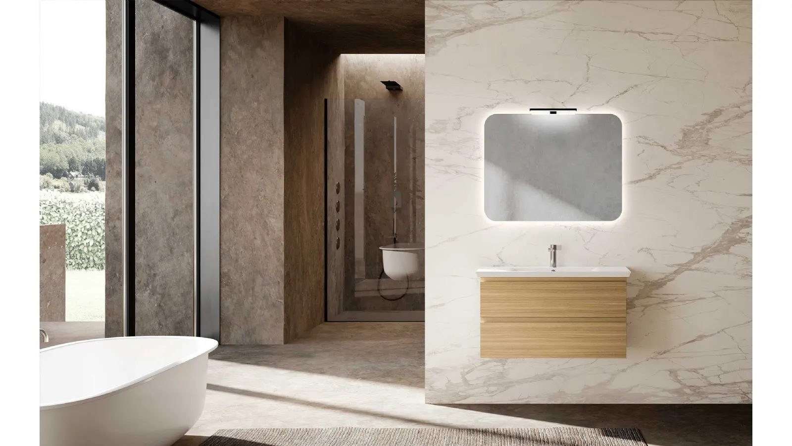 Bathroom furniture Block System Tak C36 by Baxar.