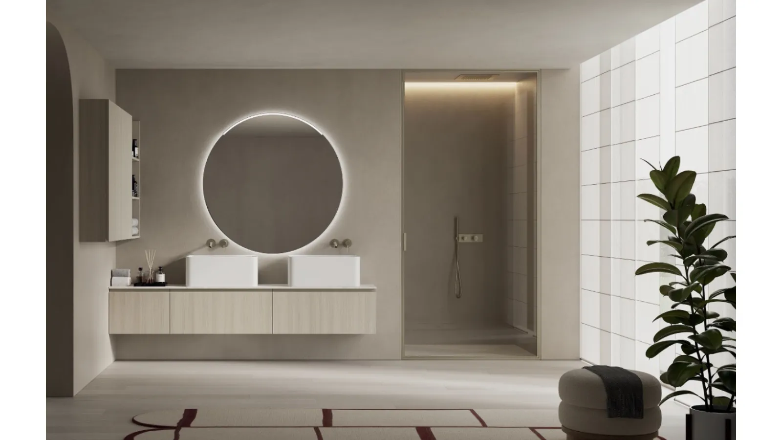 INK NK005 Wall-Mounted Bathroom Cabinet by Compab