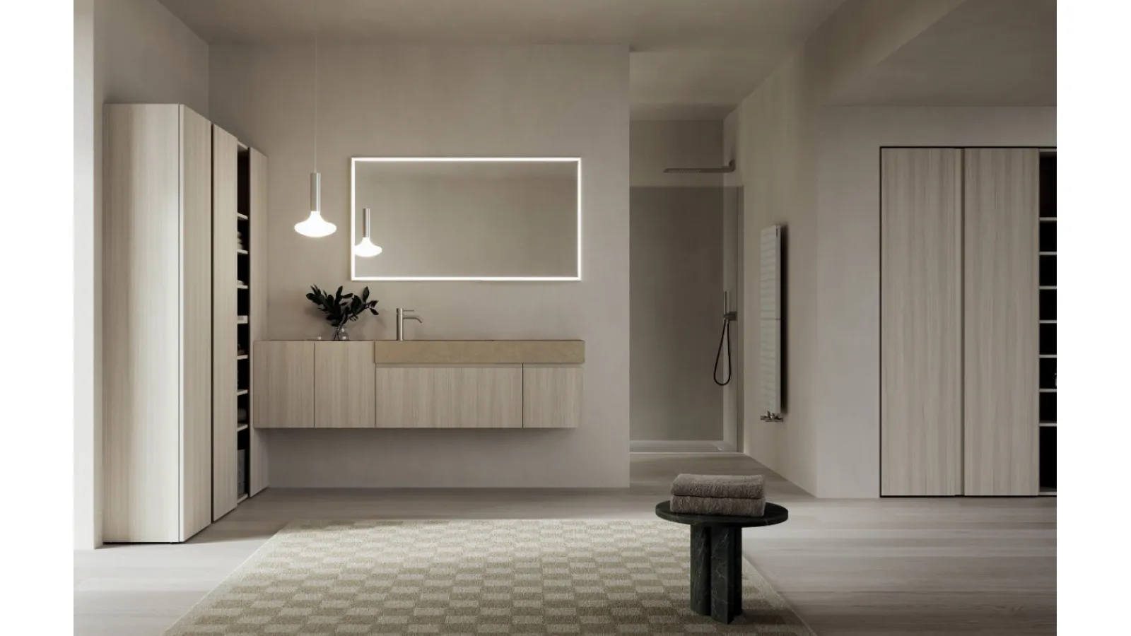 Suspended Bathroom Cabinet INK NK009 by Compab