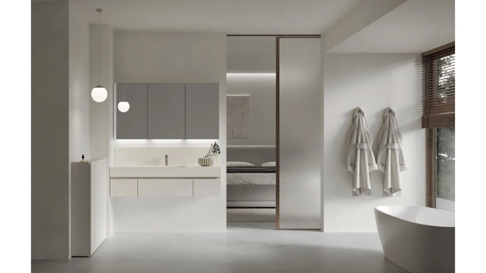 Suspended Bathroom Cabinet INK NK014 by Compab