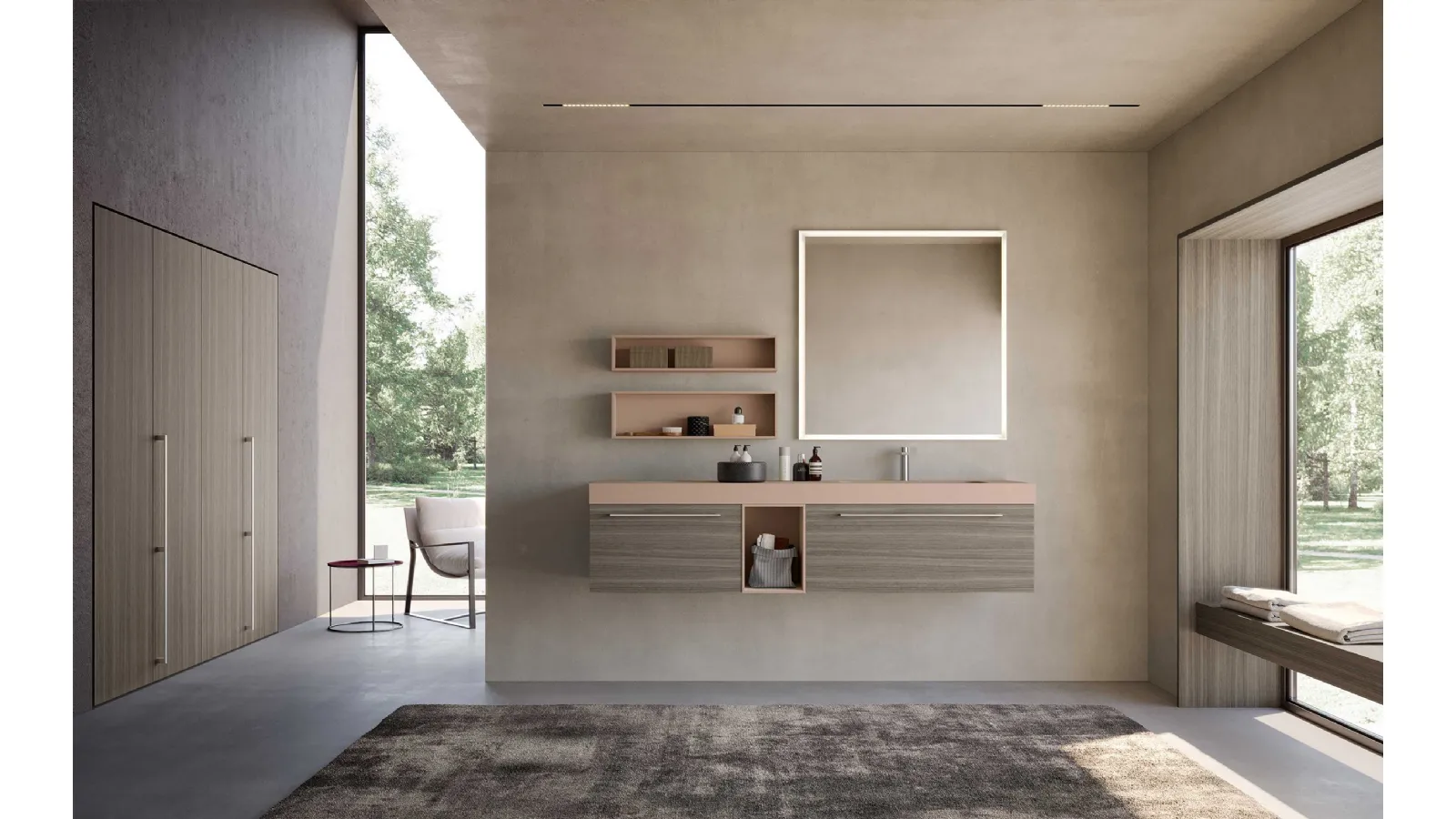 Bathroom furniture M System 034 by Baxar.