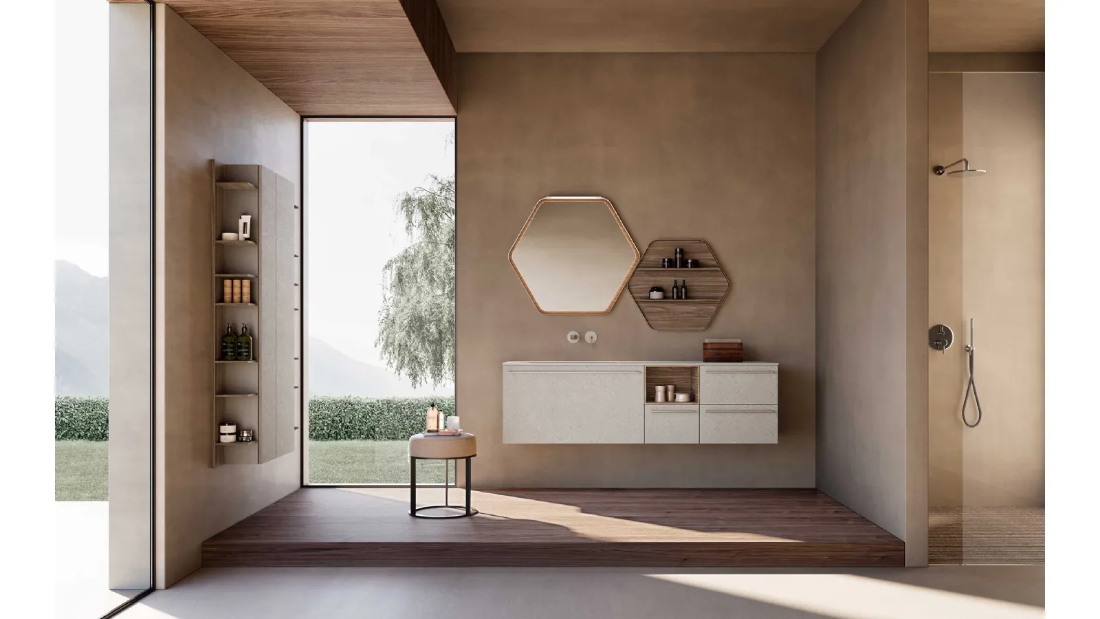 Suspended Bathroom Vanity Unit M System 035 by Baxar