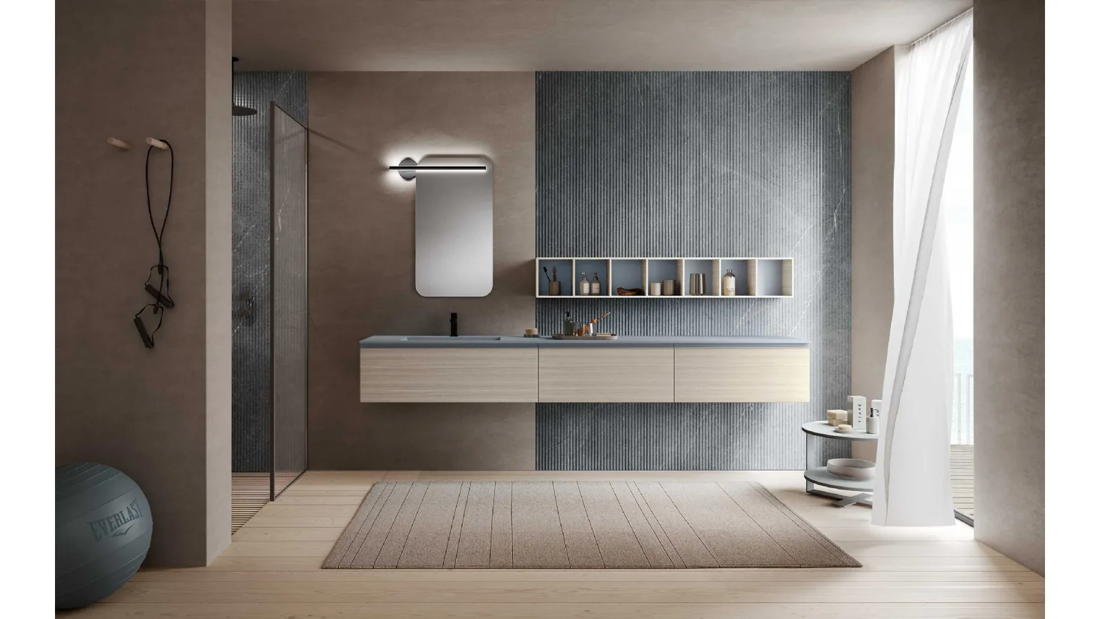 Wall-hung bathroom cabinet M1 System 136 by Baxar.