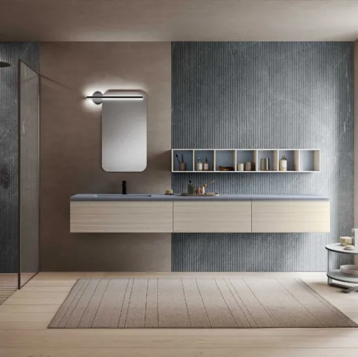 Wall-hung bathroom cabinet M1 System 136 by Baxar.