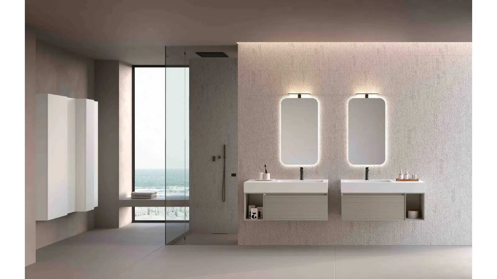 Suspended Bathroom Cabinet M1 System 144 by Baxar
