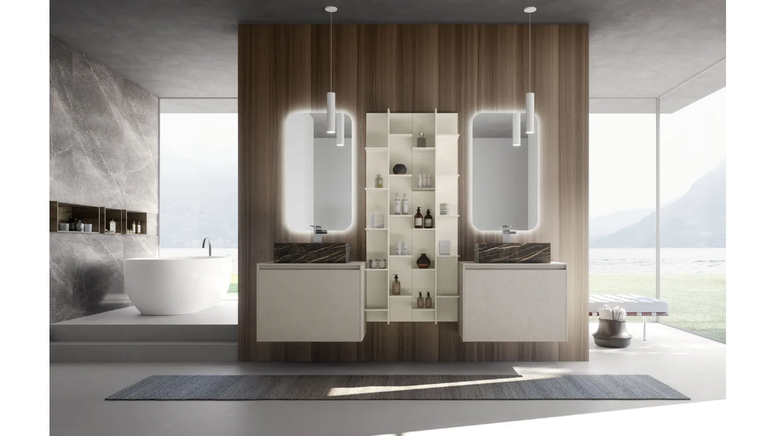 Suspended Bathroom Vanity M2 System 225 by Baxar