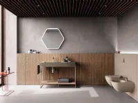 Bathroom Cabinet M2 System 241 in oat oak and Baxar stoneware.