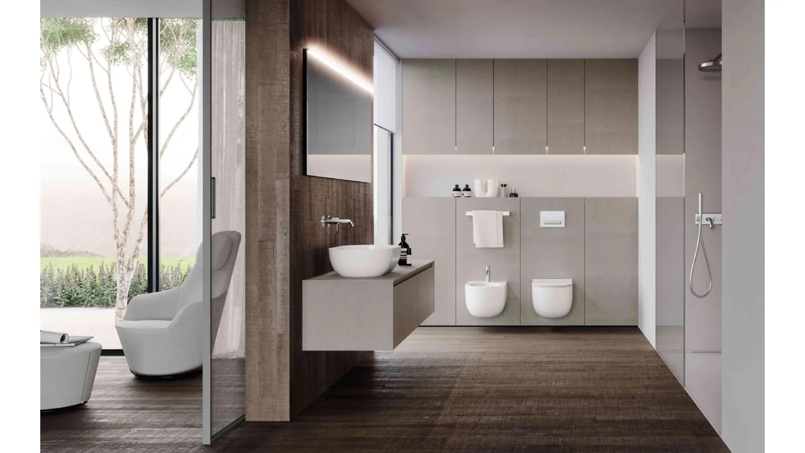 Suspended Bathroom Vanity M2 System 244 by Baxar