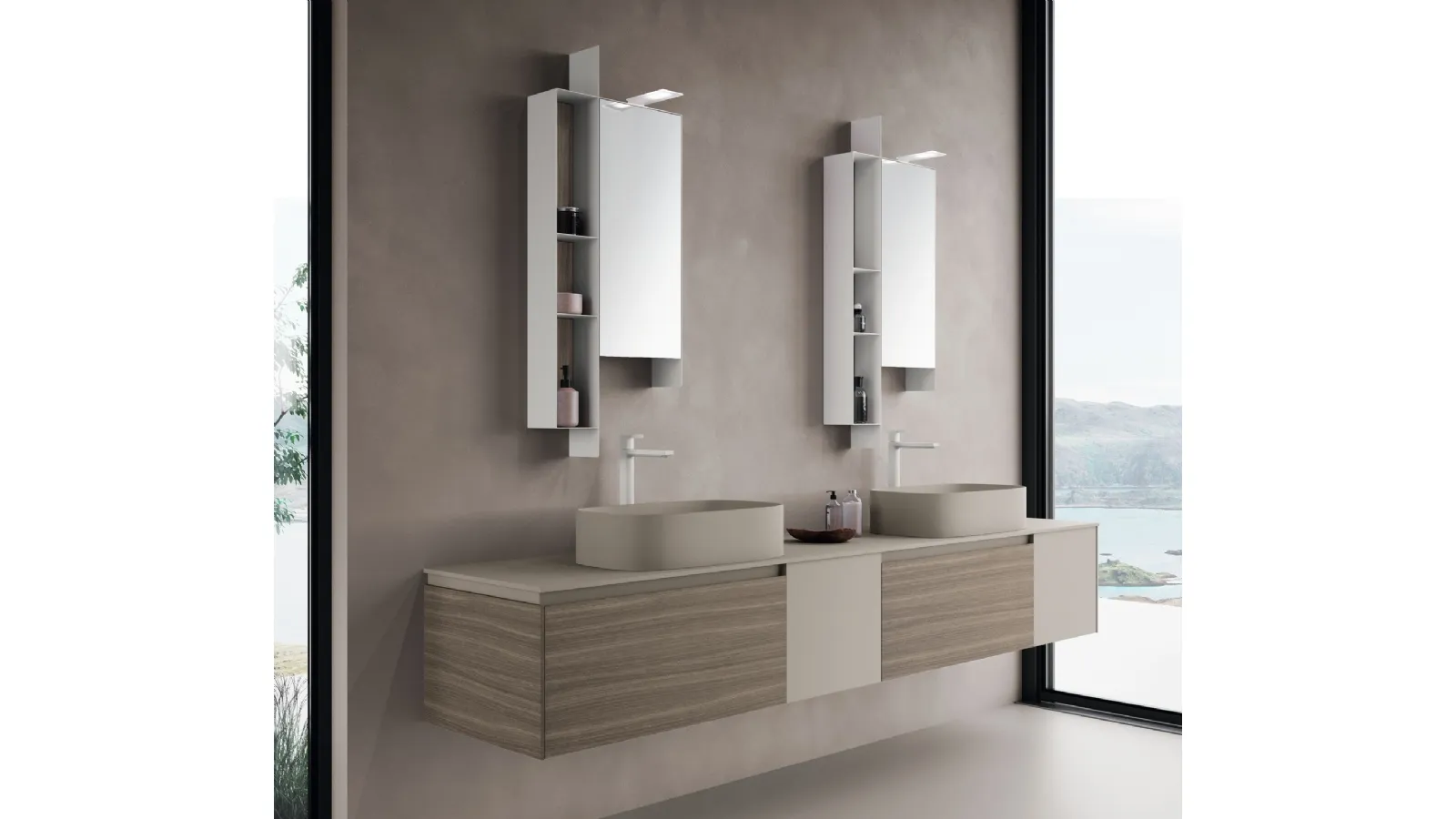 Suspended Bathroom Cabinet M2 System 246 by Baxar