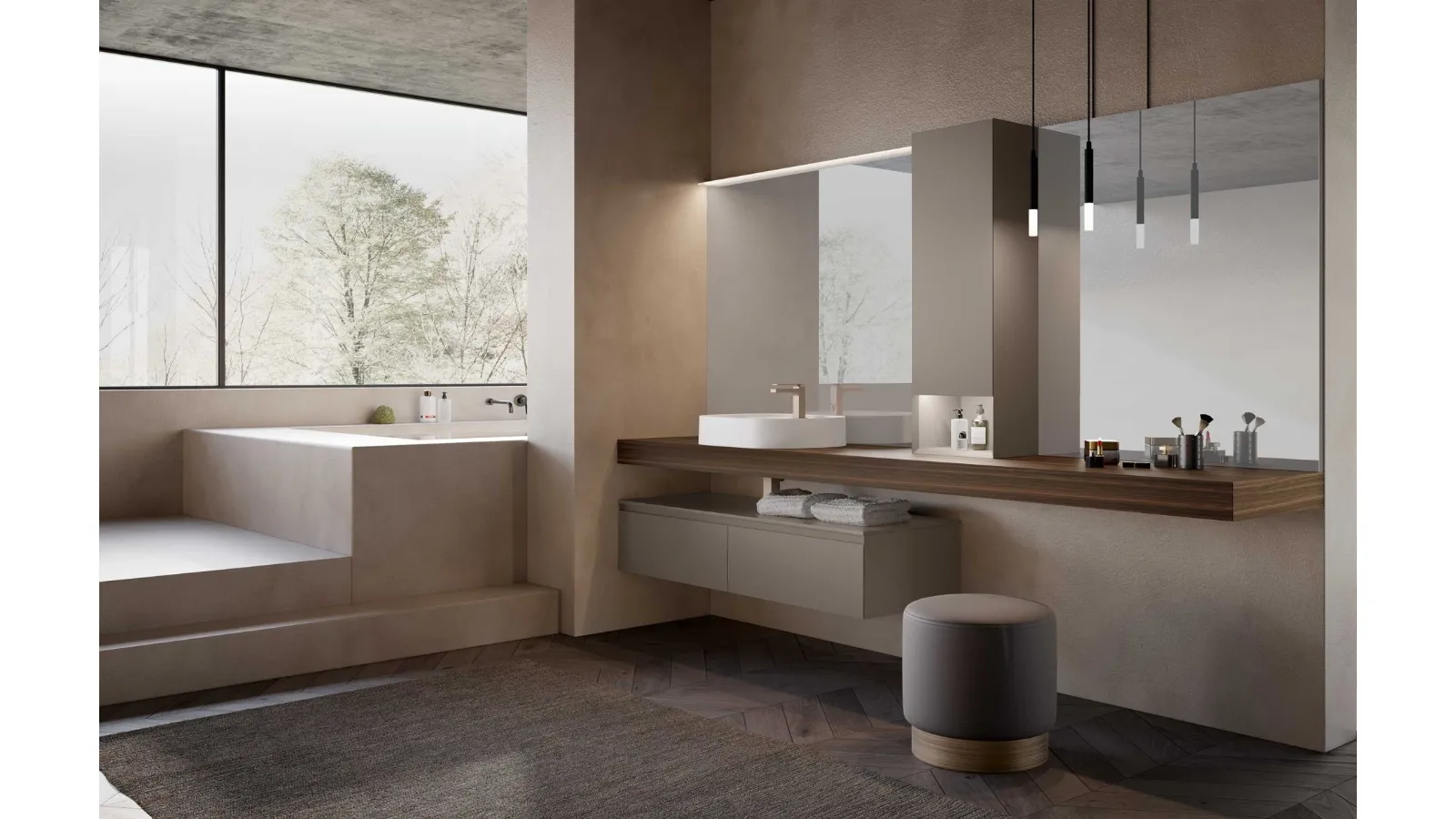 Suspended Bathroom Vanity M3 System 312 by Baxar