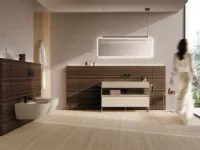 Bathroom mobile M3 System 341 in lacquered and Eucalyptus wood by Baxar