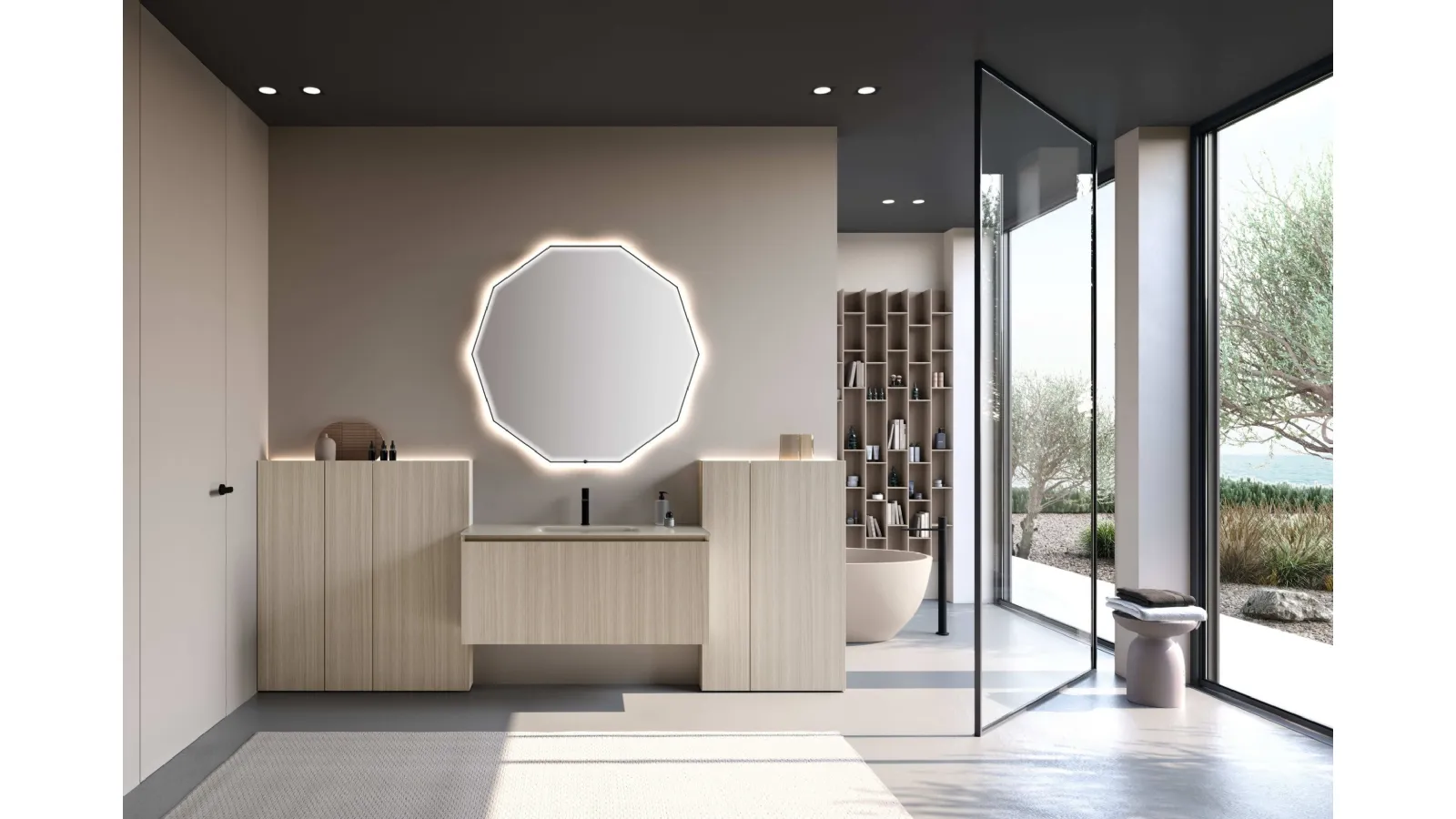 Suspended bathroom cabinet M3 System 342 by Baxar.