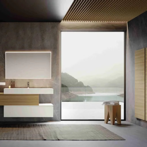 Wall-mounted bathroom vanity unit M3 System 343 by Baxar