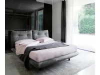 Bed in eco-friendly nabuk fabric by Noctis