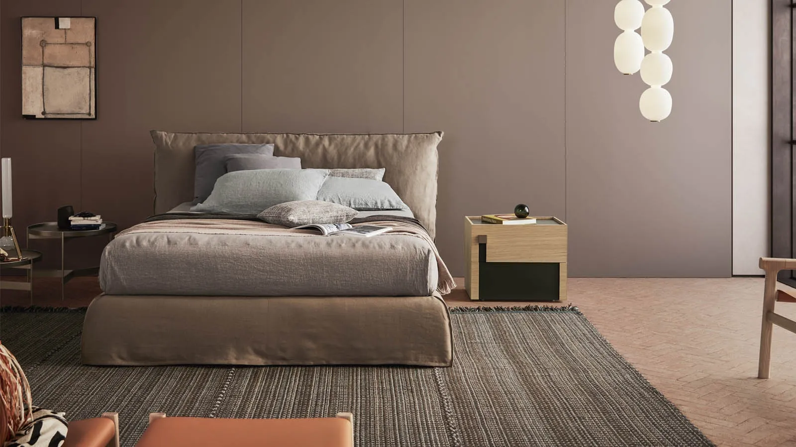 Padded bed Piumotto by Pianca