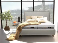Tempur upholstered fabric double bed Sogno