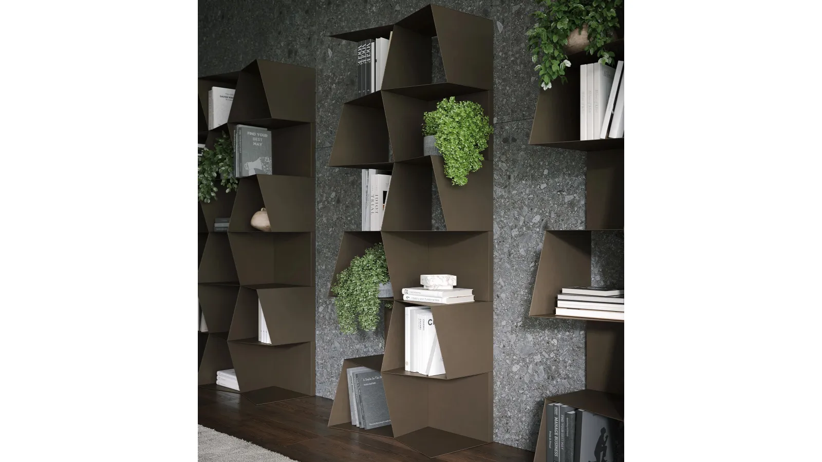 Checker modular bookcase by Tonin Casa