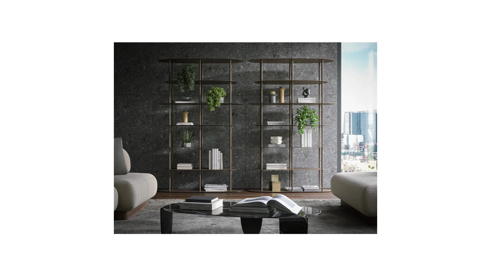 Metal sheet library Oasi XL by Tonin Casa.