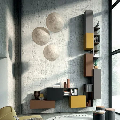 Rebel R09 suspended bookcase by Fimar