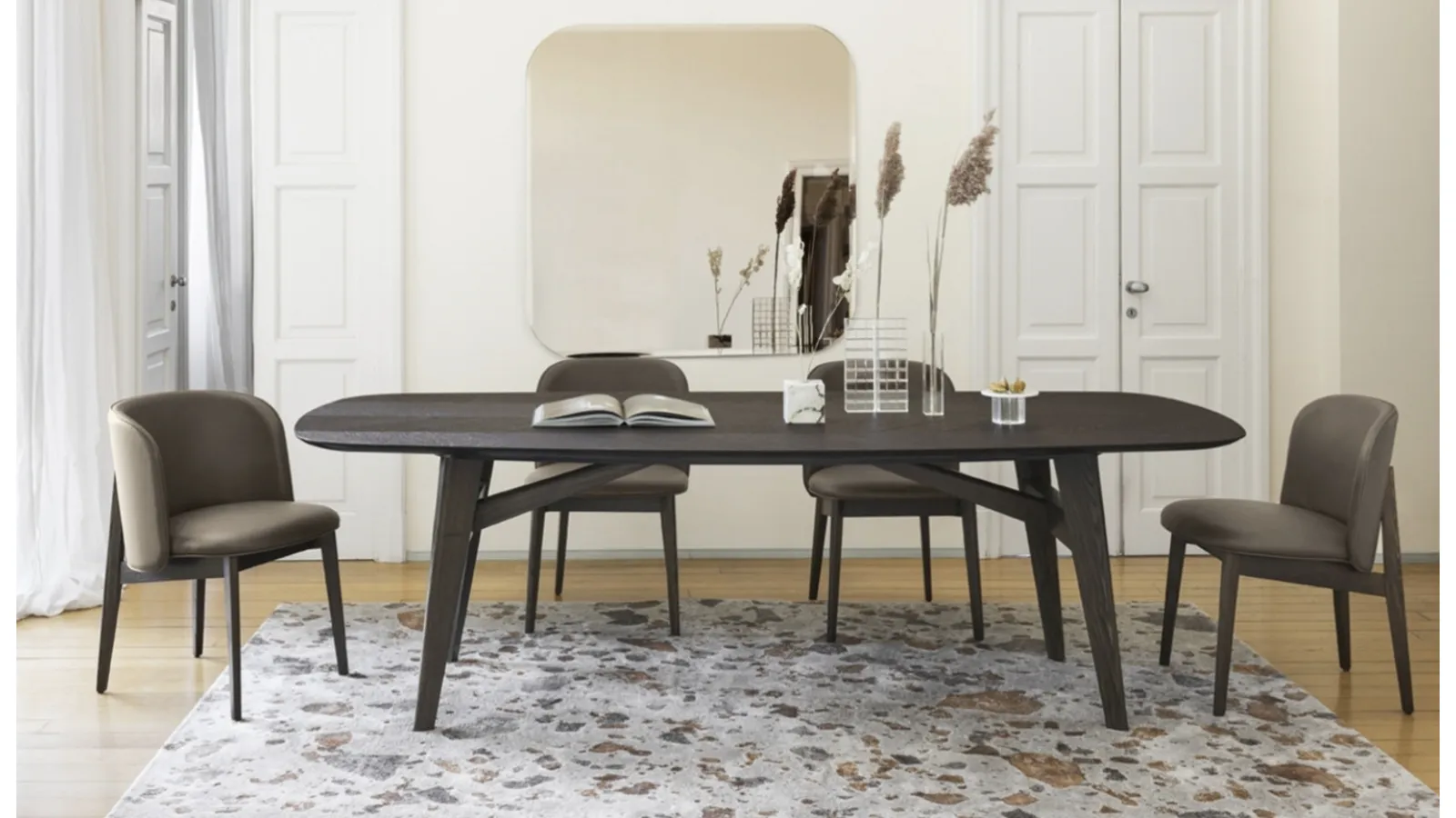 Abrey leather chair by Calligaris