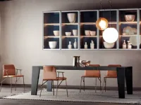 Alunna chair in eco-leather and metal by Pianca