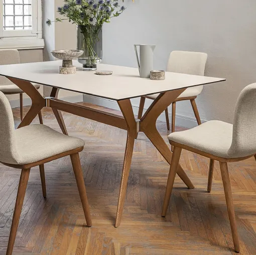 Annie chair in padded fabric by Calligaris.