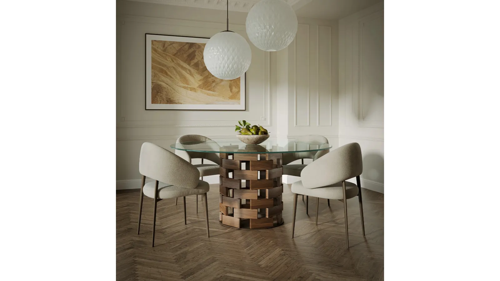 Astra chair in padded fabric by Tonin Casa.