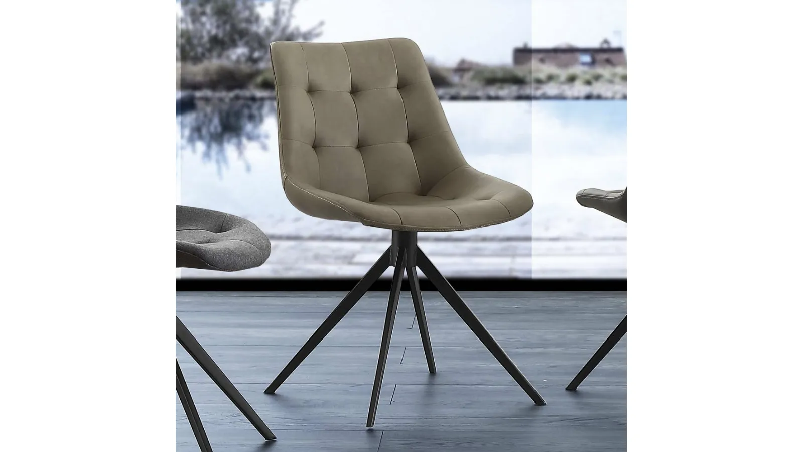 La Seggiola's Carnaby Classic chair in eco suede.