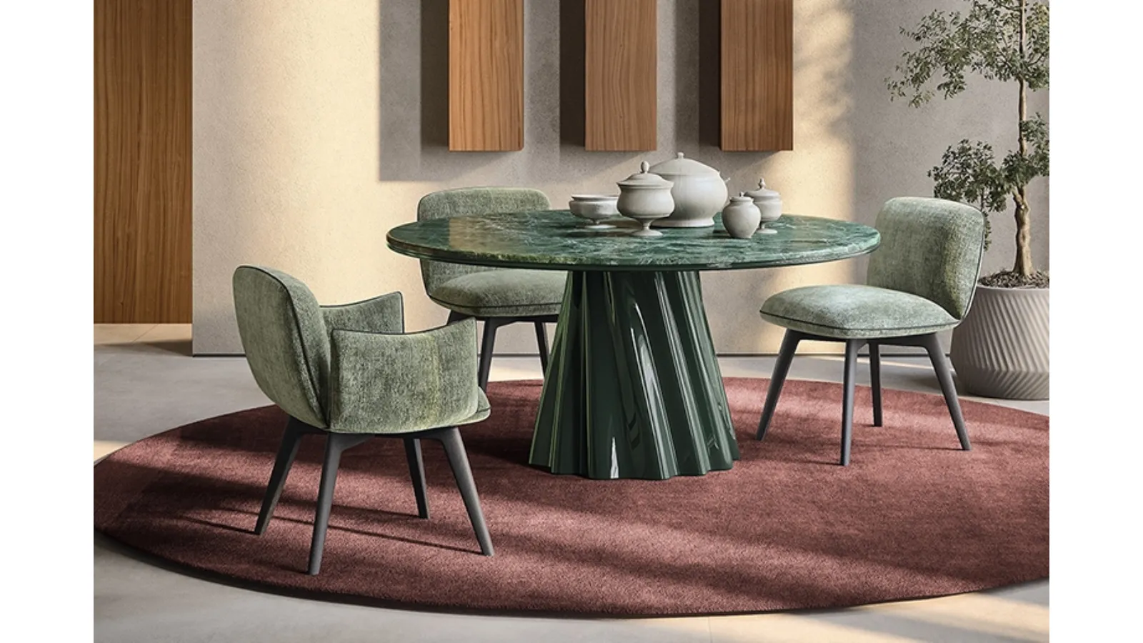 Clelia upholstered chair by Pianca