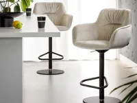 Calligaris Cocoon padded leather stool.