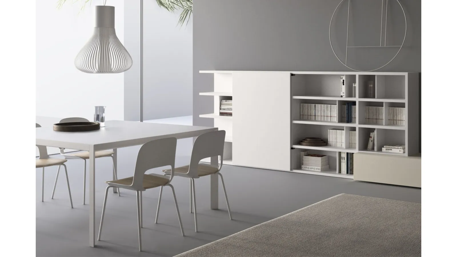 Cora chair in polyamide with wooden seat and metal legs by Pianca