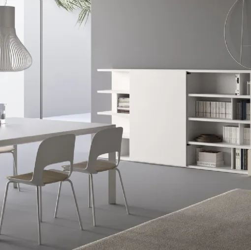 Cora chair in polyamide with wooden seat and metal legs by Pianca