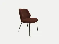 Diva Chair in padded fabric by Zamagna