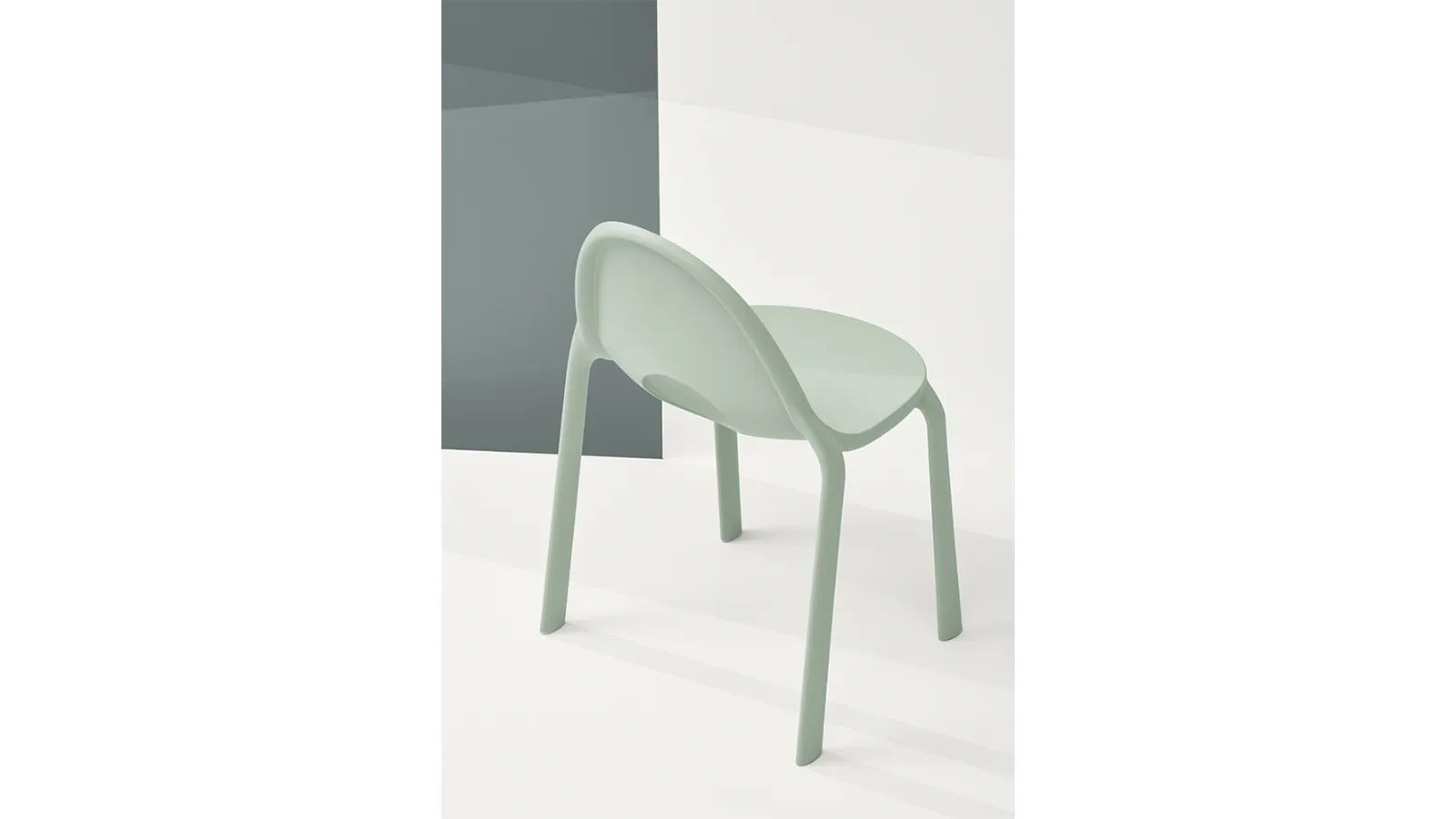 Stackable chair Drop in polypropylene Aqua Green by Infiniti