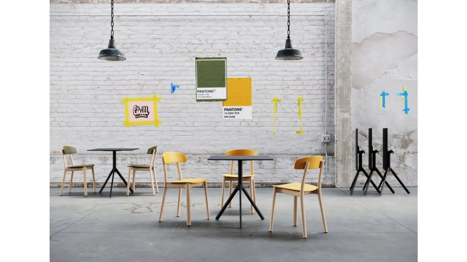 Feluca Organic Chair in polypropylene with wooden frame by Infiniti.