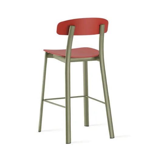Felucca Pop Kitchen Stool in polypropylene with metal frame by Infiniti.