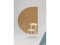 Feluca Wood Chair in Ash with steel frame by Infiniti.