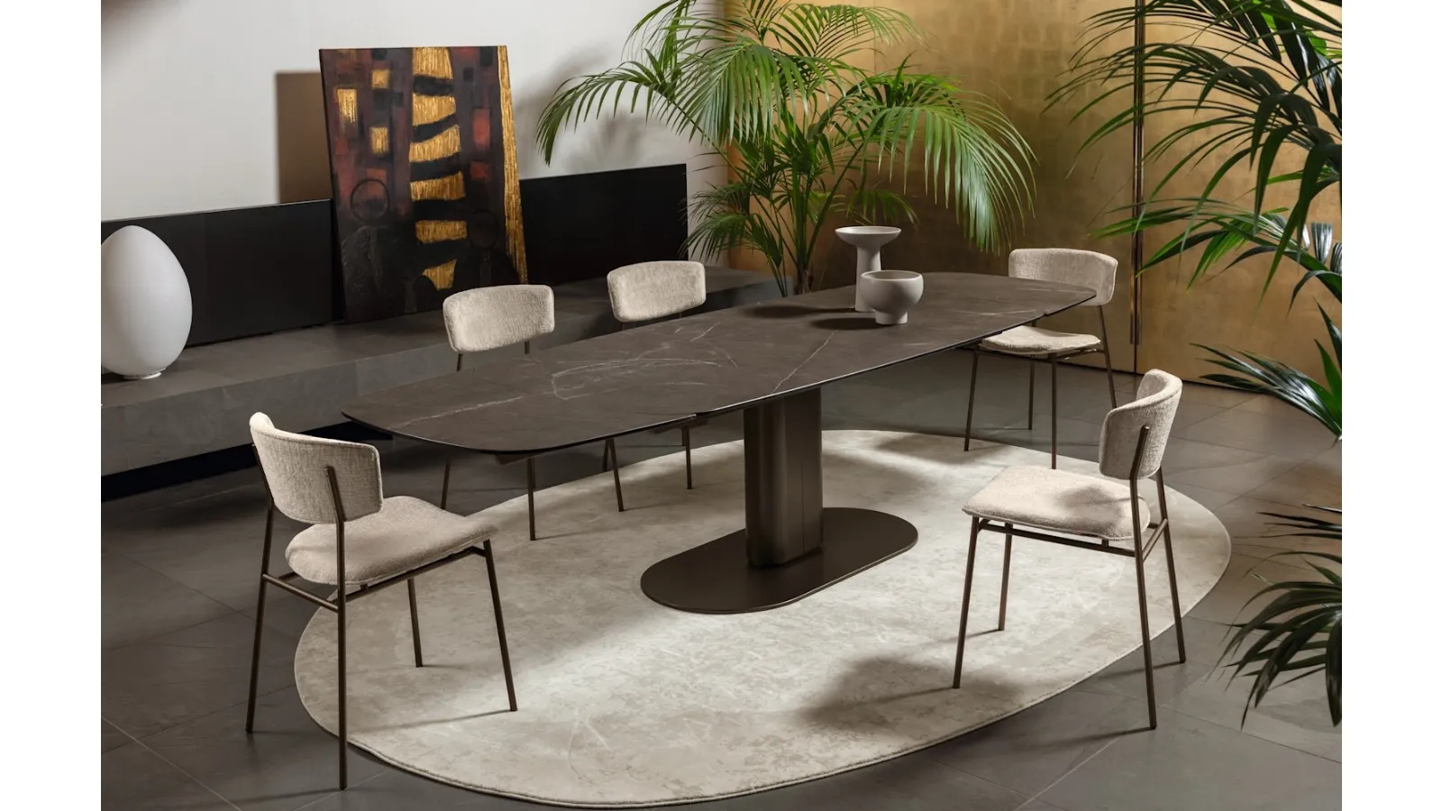 Fifties fabric chair by Calligaris