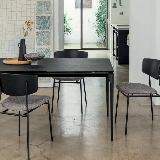 Wooden chair with padded seat Fifties by Calligaris