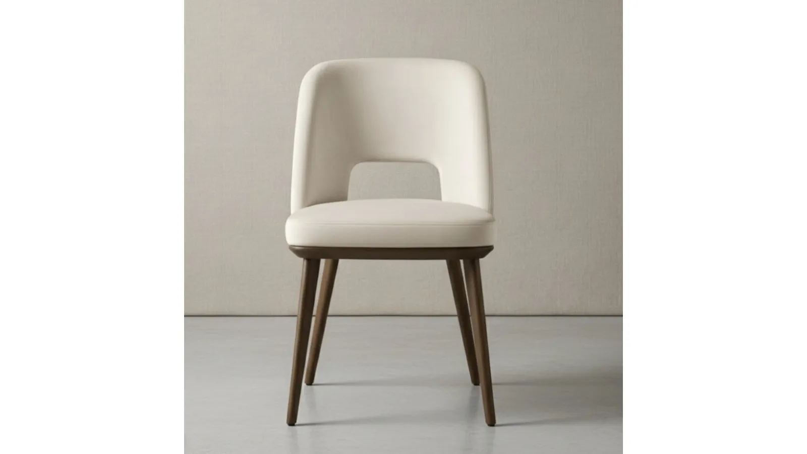 Leather foyer chair by Calligaris.