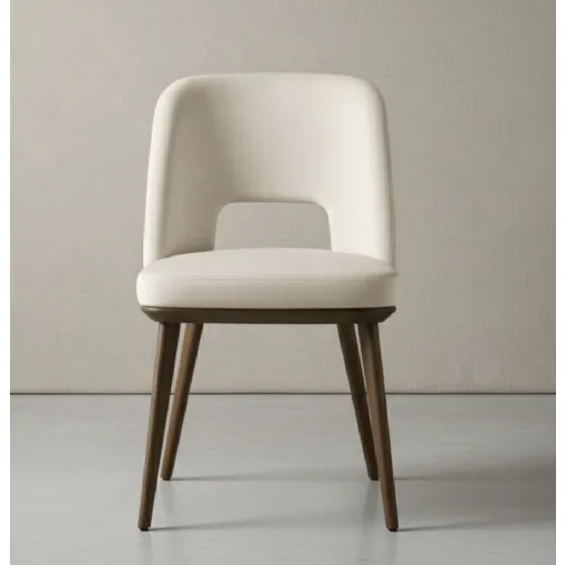 Leather foyer chair by Calligaris.