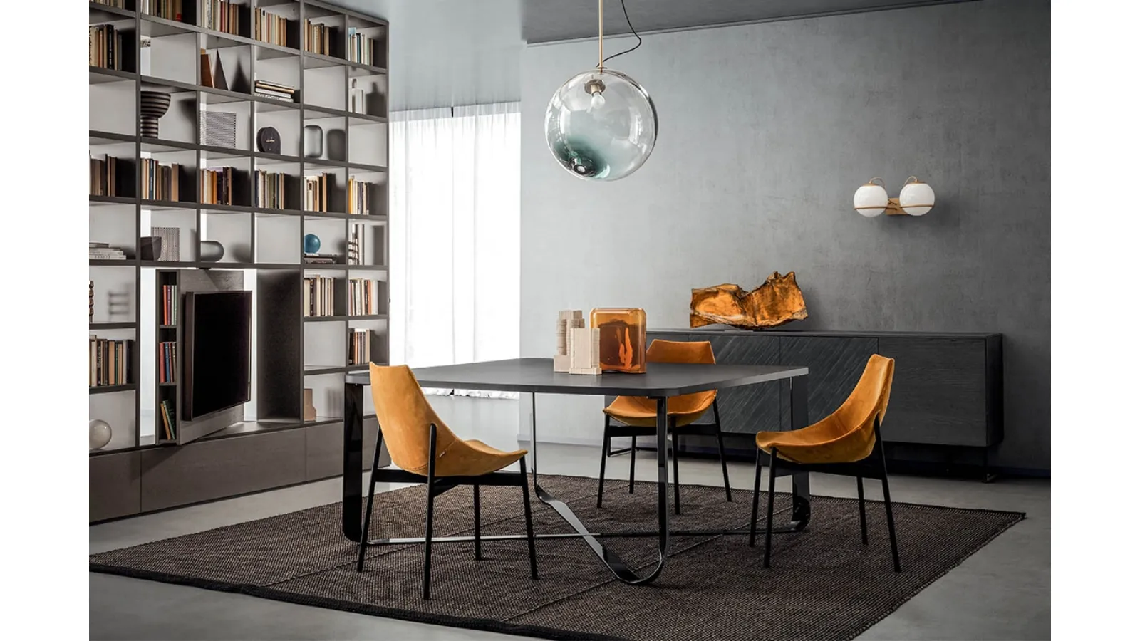 Upholstered chair with wooden legs Gamma by Pianca