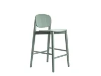 Harmo Kitchen Stool in Ash wood, painted in Grey Blue by Infiniti.