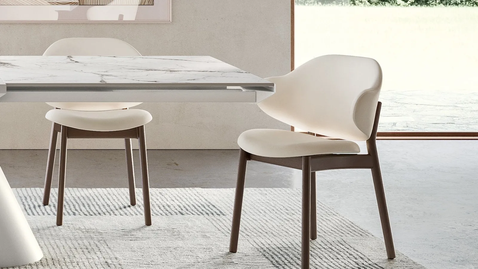 Holly fabric chair by Calligaris