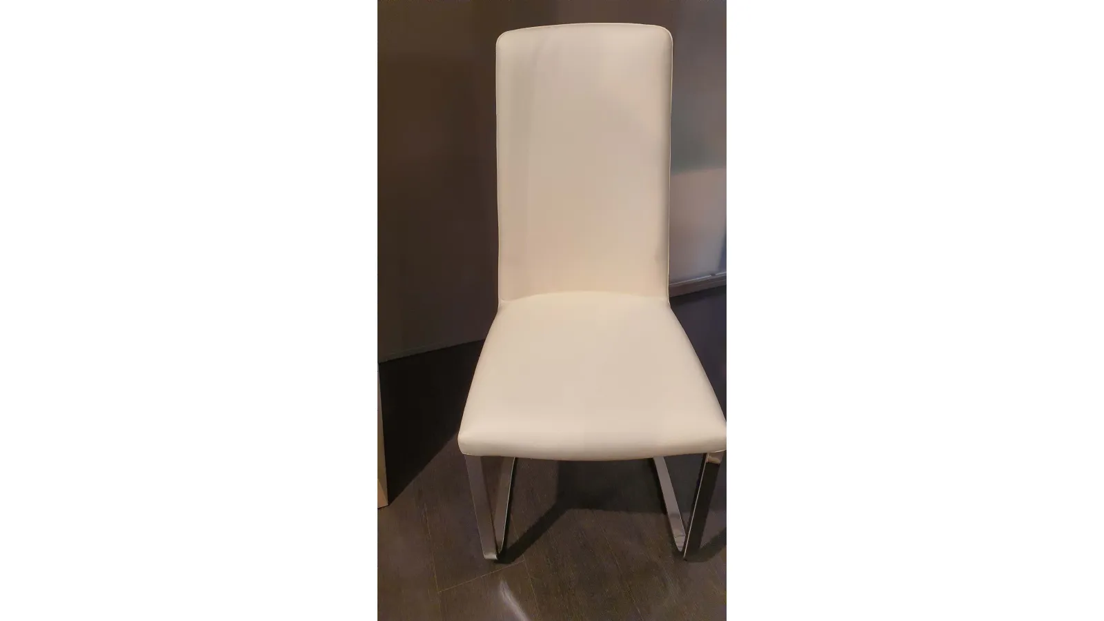 JAZZ white leather and chrome