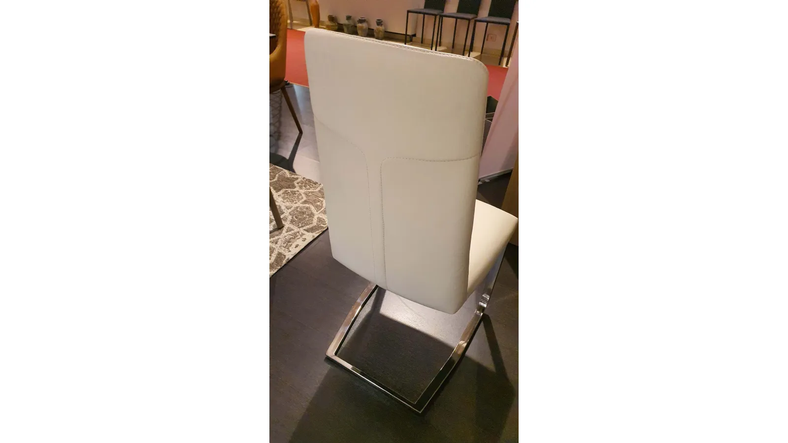 JAZZ white leather and chrome