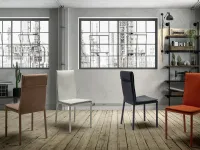 Kilt Atelier stackable chair upholstered in Zamagna leather or fabric
