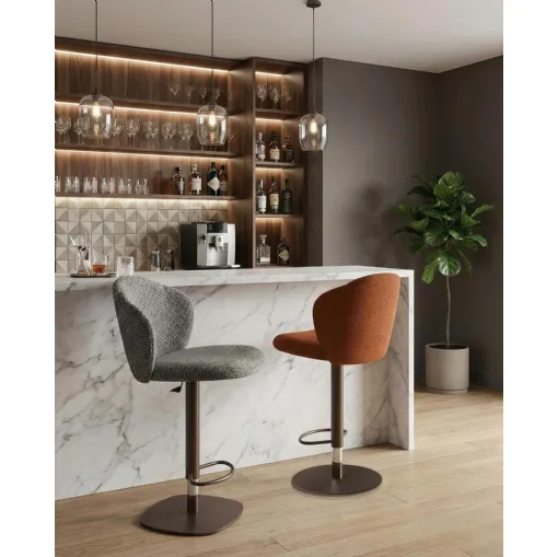 Koss and Ikon upholstered stools by Easyline